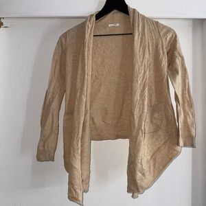 Joe Fresh Beige Open Front Cardigan Sweater